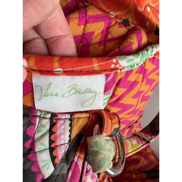 Vera Bradley Quilted Floral Shoulder Bag Purse Colorful Bohemian Hobo Bag - Picture 7 of 7